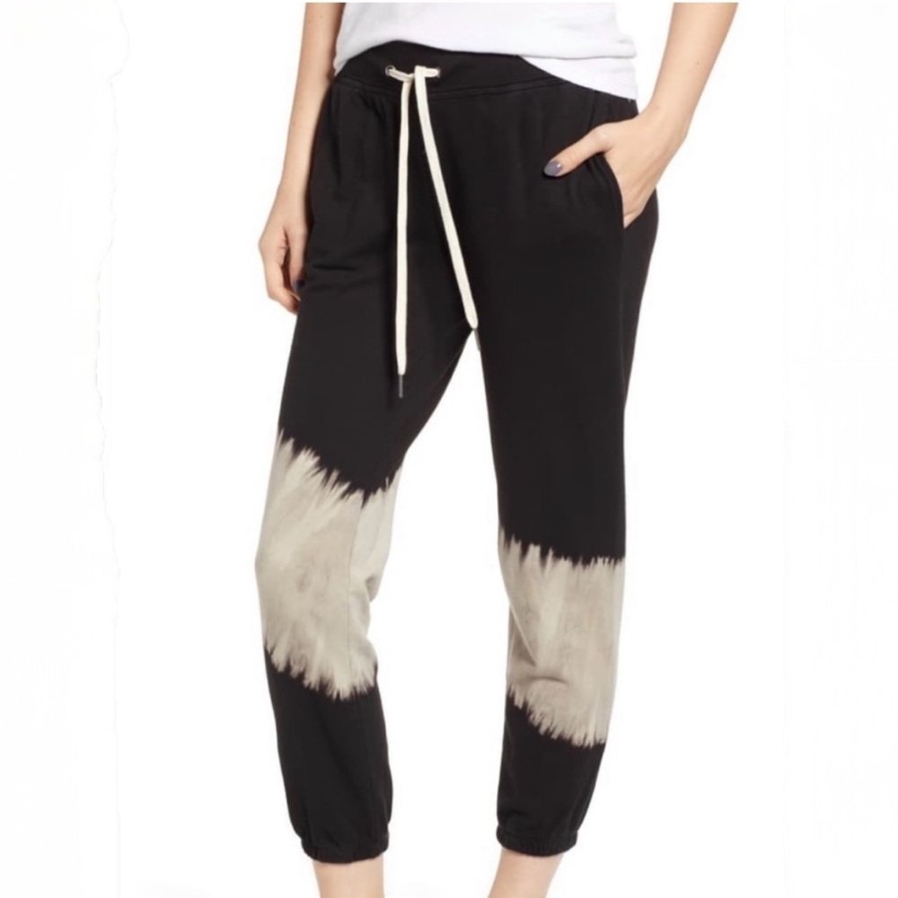 n:PHILANTHROPY Black and Cream Tie-Dye Jogger Sweatpants